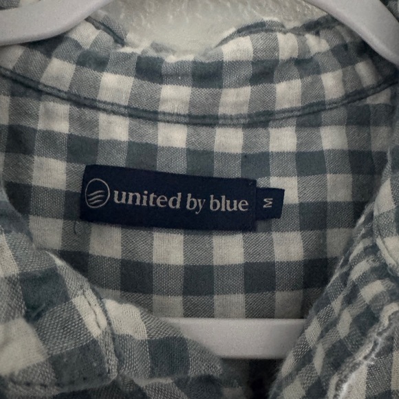 United by blue men check button up shirt Sz M - Picture 2 of 8